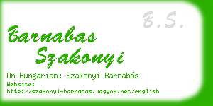 barnabas szakonyi business card